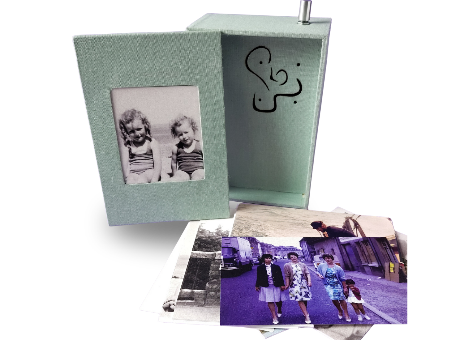 Un coffret photos sonore, un des formats de biographie à lire et à écouter.
