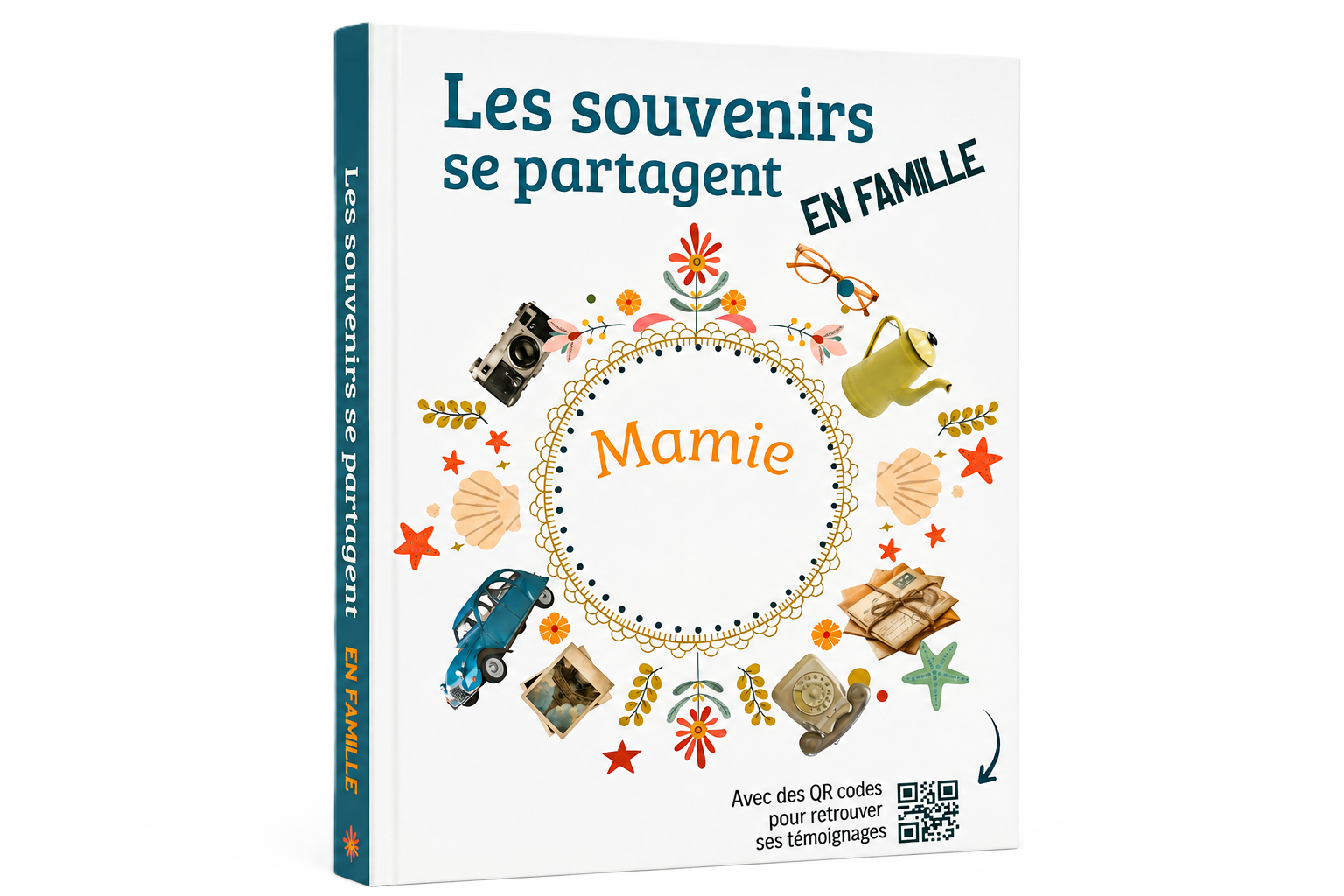 Carnet les souvenirs se partagent en famille à remplir ensemble